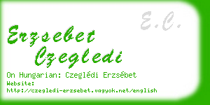 erzsebet czegledi business card